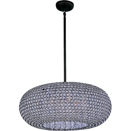 Maxim Lighting Glimmer 9-Light 24" Wide Bronze Pendant Light 39879BCBZ